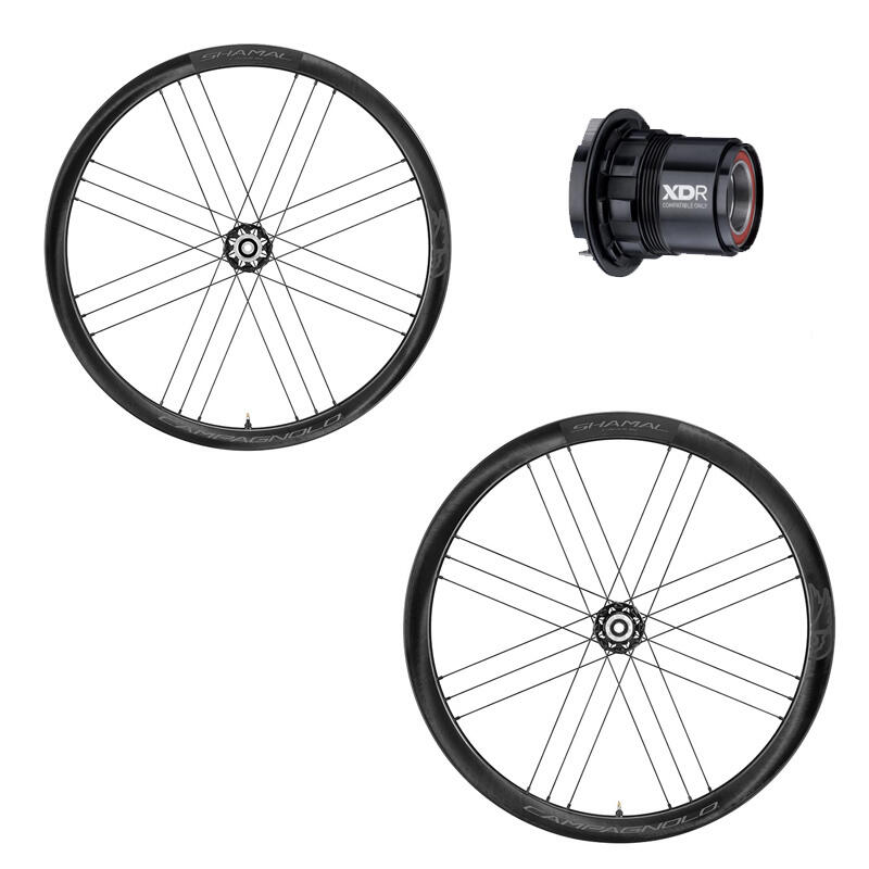 Set van 2 fietswielen Campagnolo Shamal C21 2Wf Disque Tubeless Ready Sram Xdr