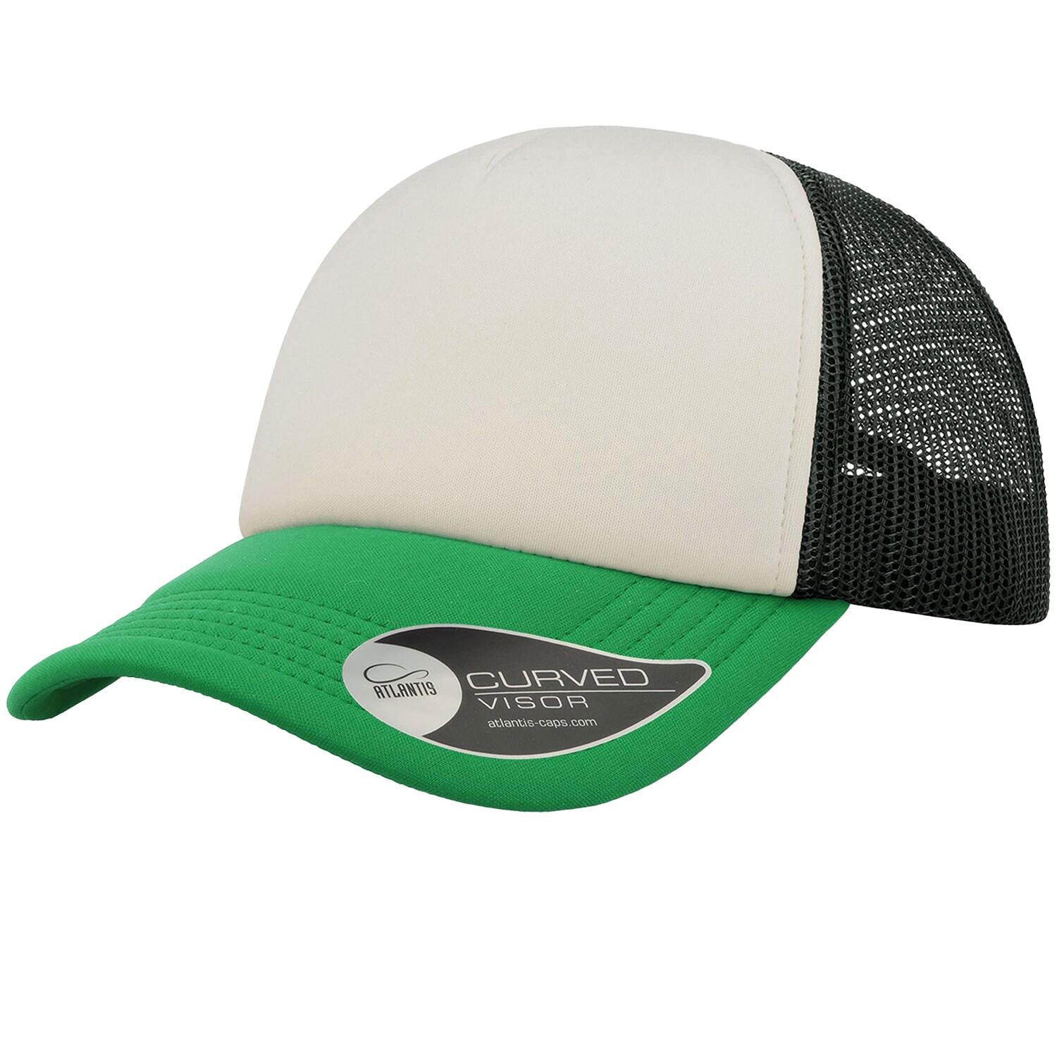 Adult RAPPER trucker cap (White / Black / Green)