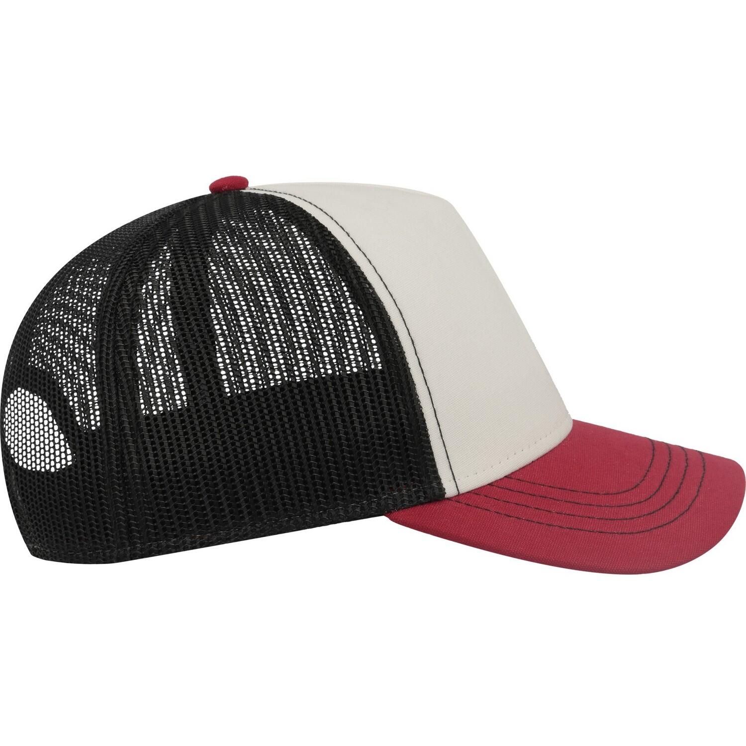 Casquette Trucker RAPPER Adulte (Blanc / Bordeaux / Noir) 3/4