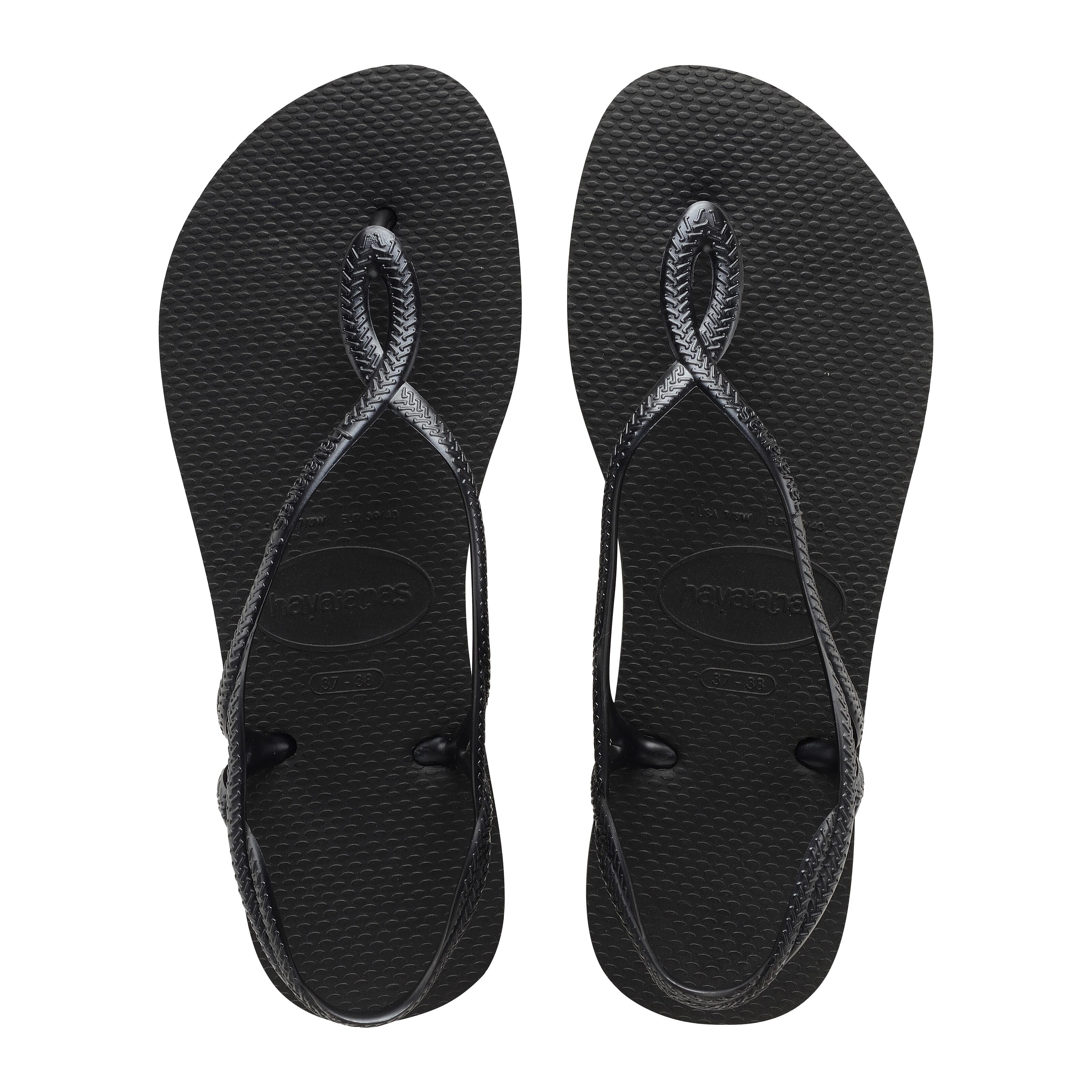Havaianas - Tong À Elastiques Enfant Havaianas Luna - Enfant - Tongs - Noir - Decathlon