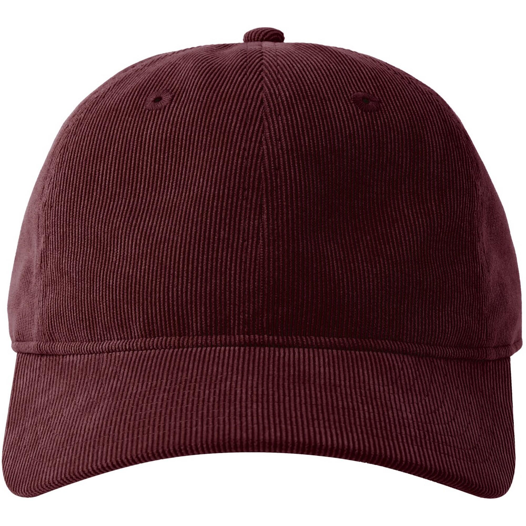 Unisex Adult Creep S Corduroy Recycled Baseball Cap (Burgundy) 3/3