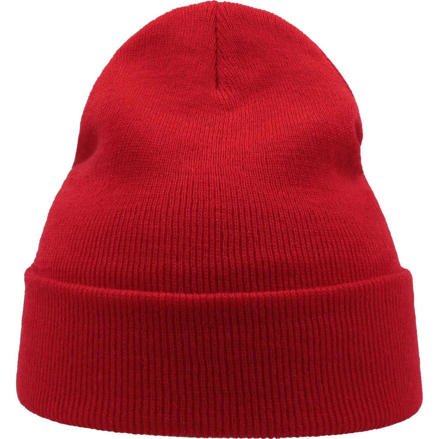 Unisex Adult Wind Recycled Cuffed Beanie (Red) 3/3