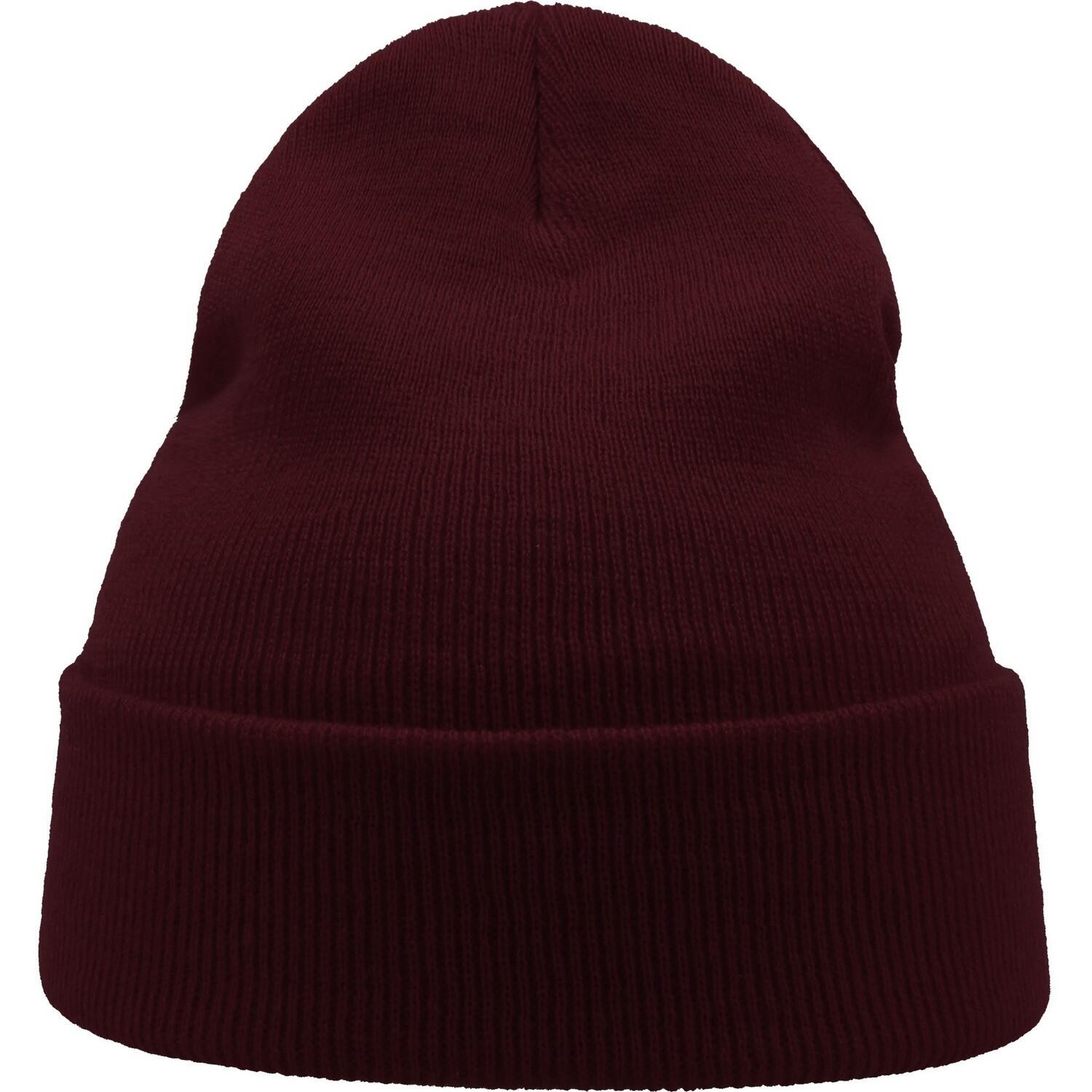 Unisex Adult Wind Recycled Cuffed Beanie (Burgundy) 3/3