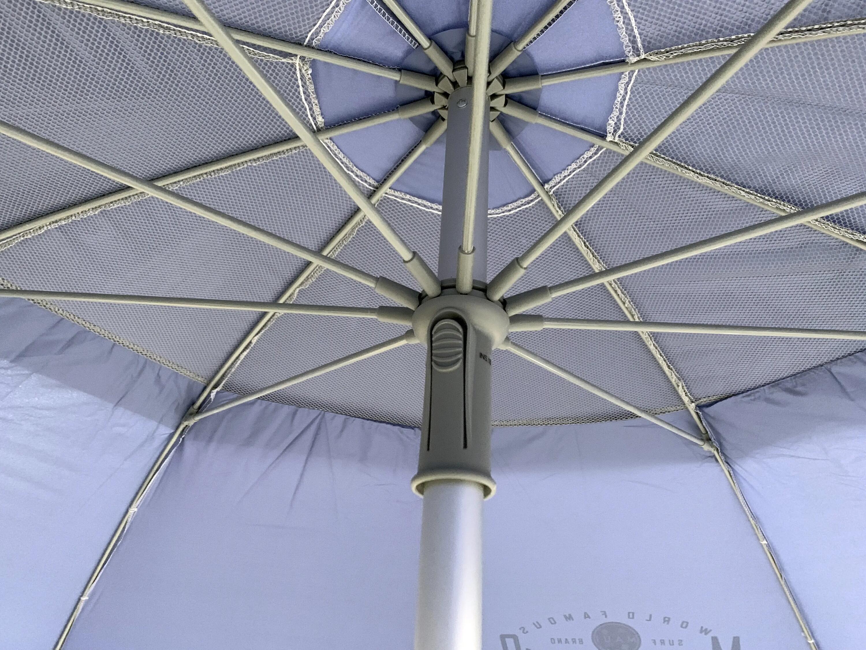 Umbrelă plajă Maui & Sons UltraLight 190 cm rabatabilă, UPF+50, husă inclusă 4/4