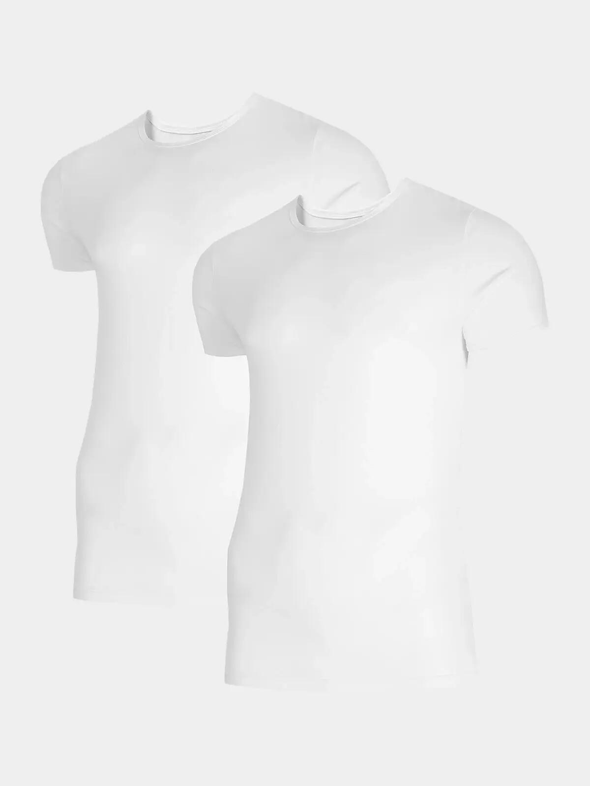 Tricou barbati Slim 4F (set 2 bucati), Negru, XXL 3/6