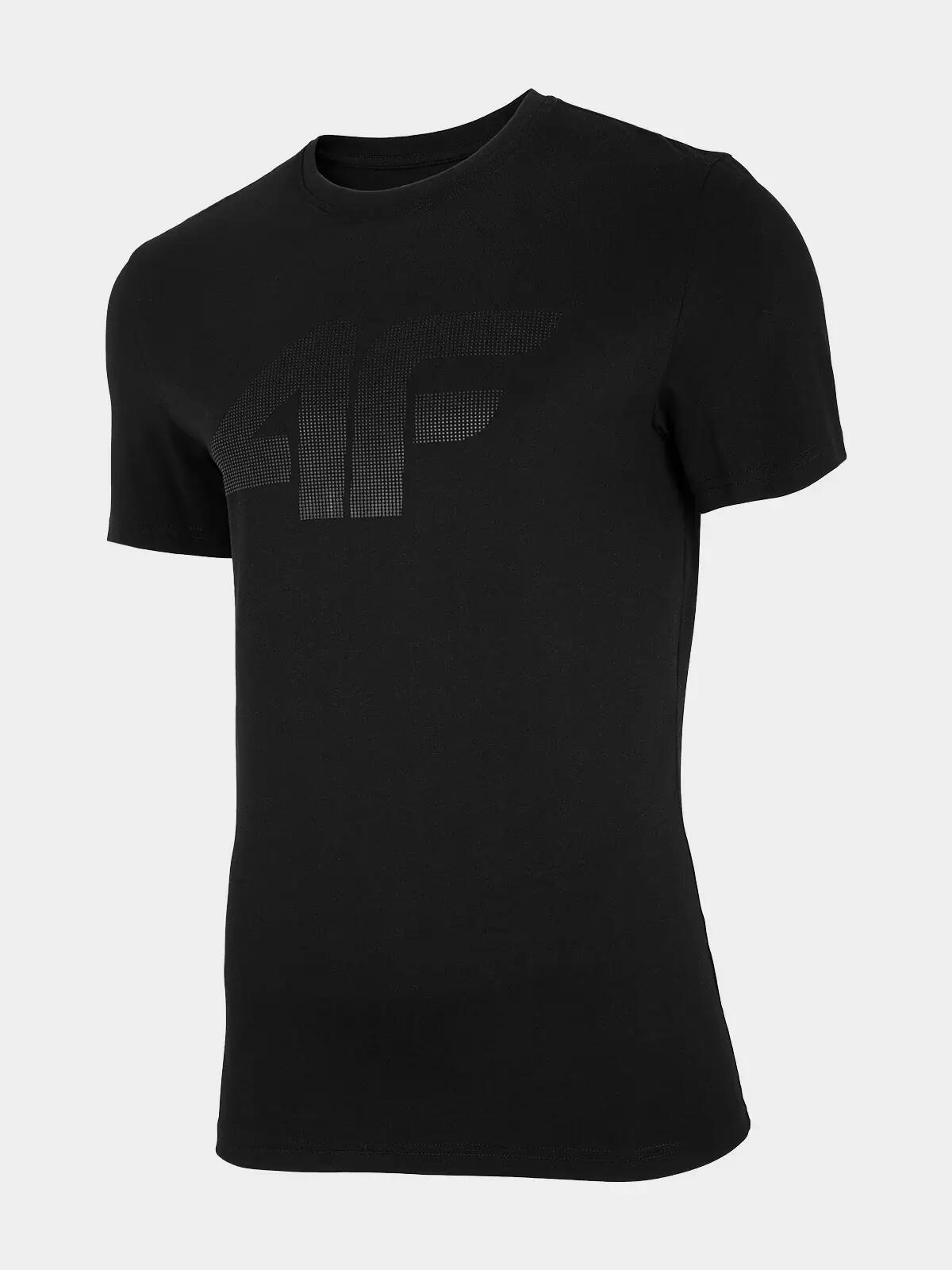 Tricou regular bărbați 4F, imprimeu, gri, S 3/4