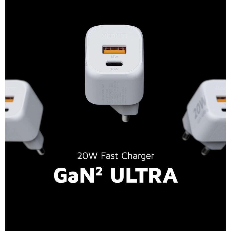 Xtorm 20W GaN2 Ultra Chargeur Mural - 1 x USB-C et 1 x USB-A
