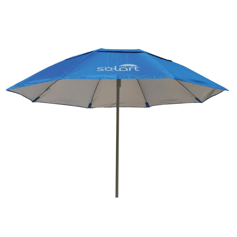 Umbrela plaja Solart 180 cm, 3 sectiuni, UPF+50, husa transp.inclusa, Albastru
