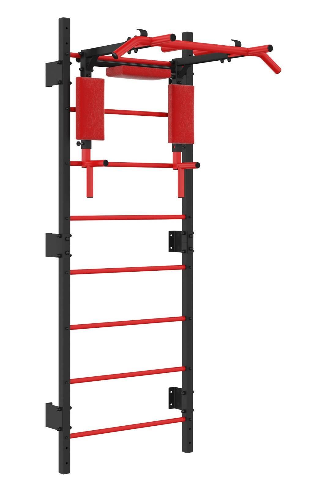 Drabinka gimnastyczna UNDERFIT 228 x 110 cm z drążkiem i poręczami 2w1 2/6
