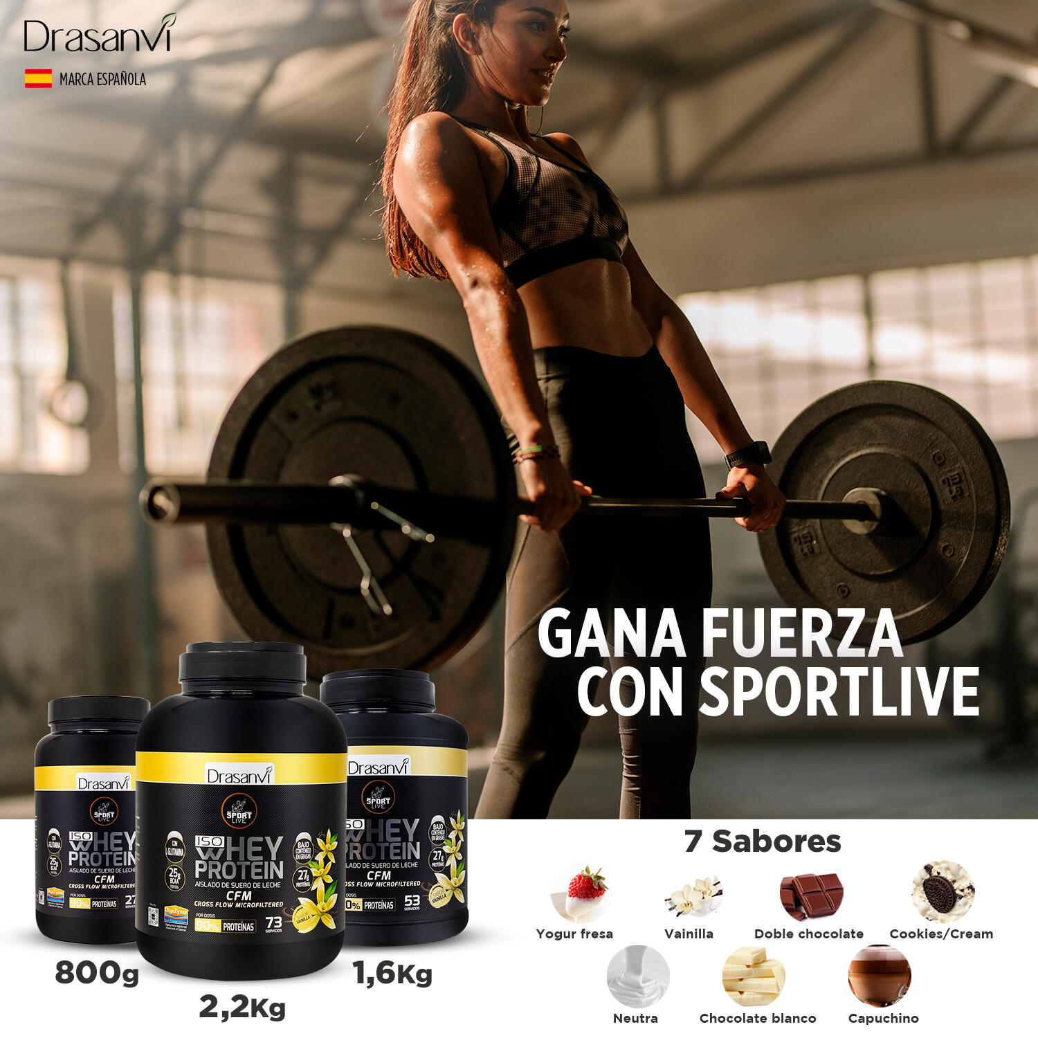 Proteína Whey Isolada Sport Live - Baunilha - 800Gr 4/7