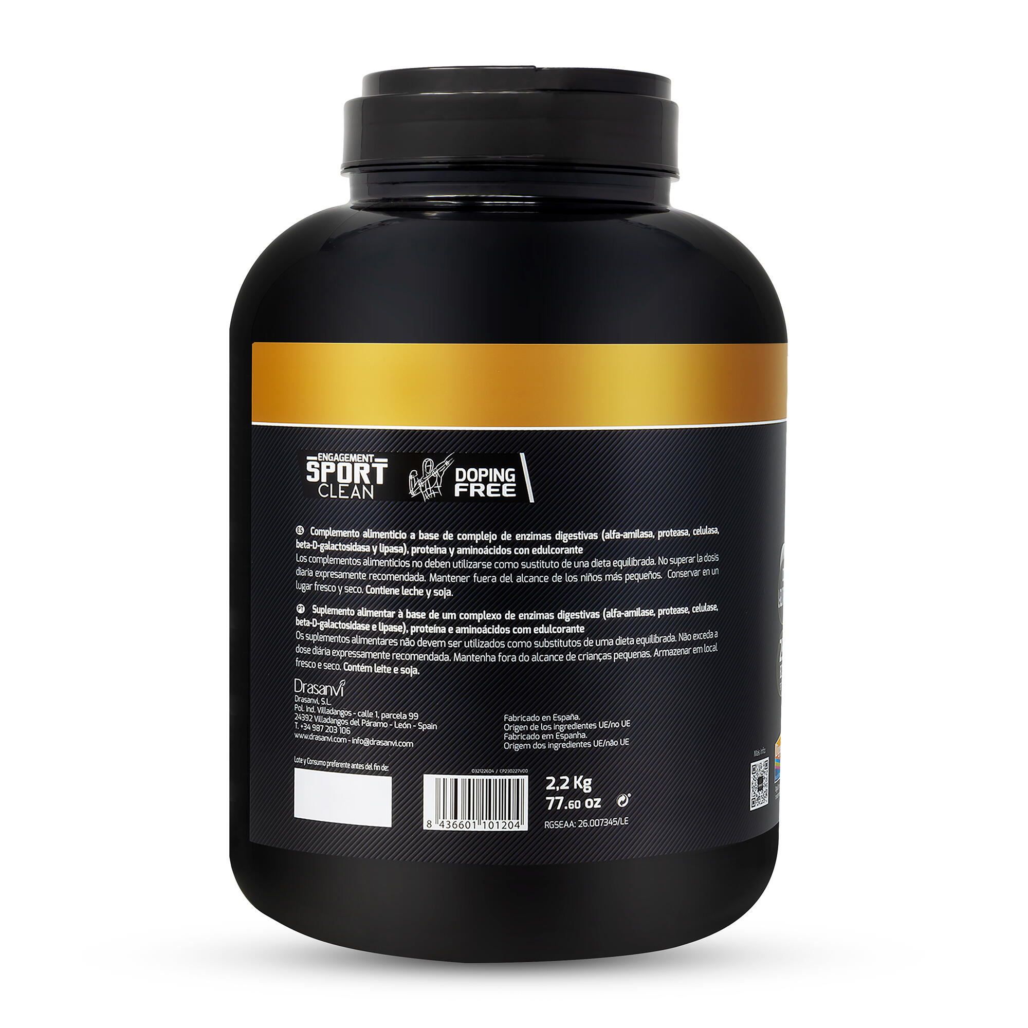 Whey Protein Isolate Sport Live - Cookies and Cream - 2,2Kg - DRASANVI 3/6