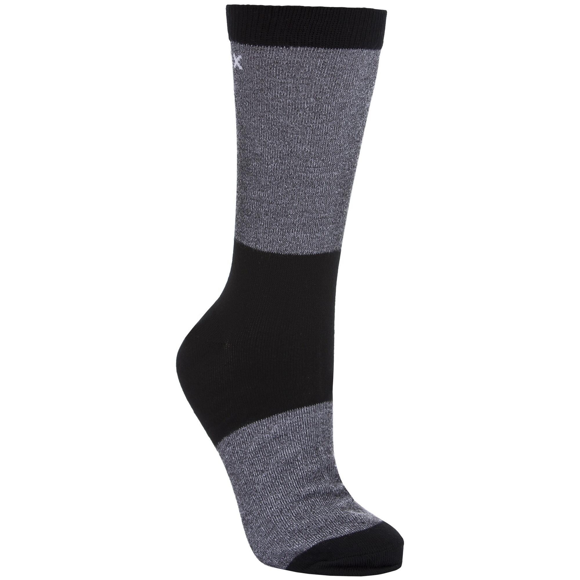 TRESPASS Mens Tippo Two Tone Lightweight Coolmax Socks (1 Pair) (Black)