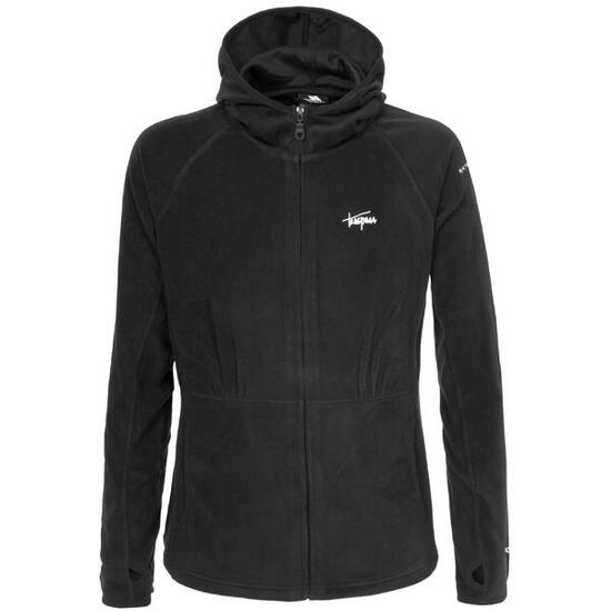 Marathon Giacca In Pile Con Cappuccio Donna Trespass Nero