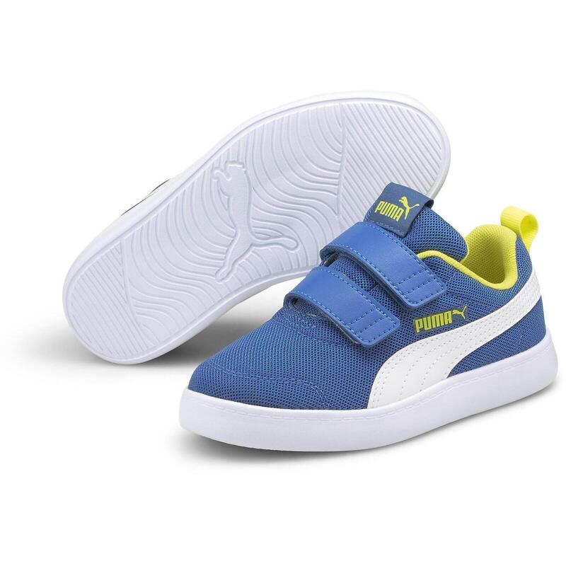 Pantofi sport copii Puma Courtflex V2 Mesh, Albastru