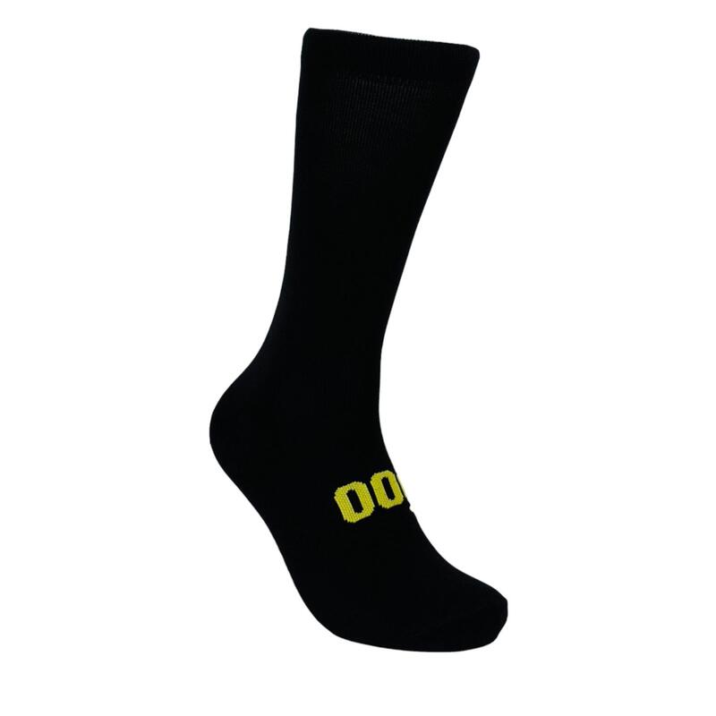 Chaussettes de cyclisme hautes respirantes brodées Classy Evo II Mooquer noir