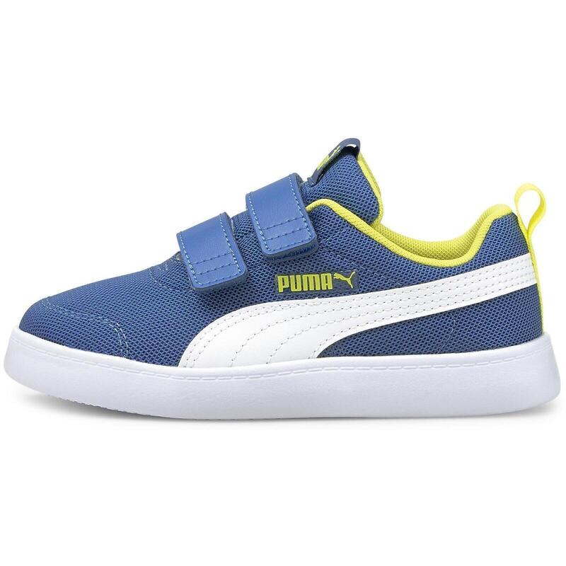 Buty uniwersalne dziecięce Puma Courtflex V2 Mesh V PS niebieskie