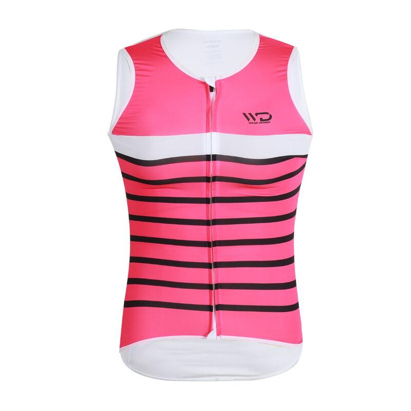 Camisola de ciclismo MARINA rosa para mulher