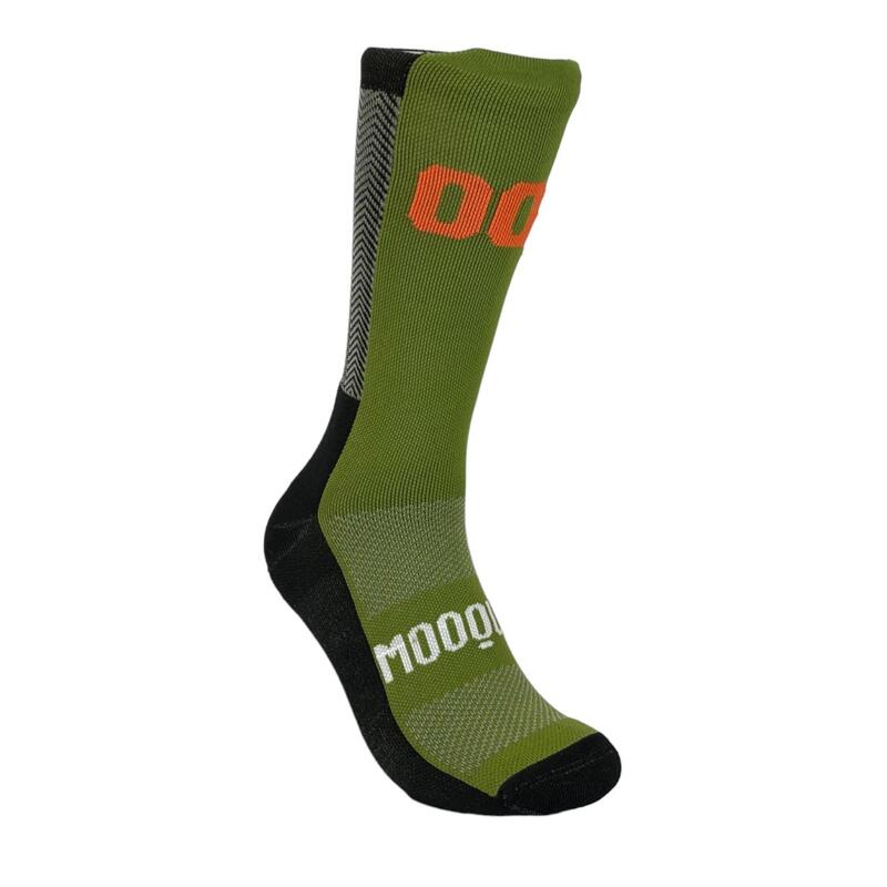 Chaussettes de Trail Running en Maille Renforcée Trail Corsa Mooquer Vert