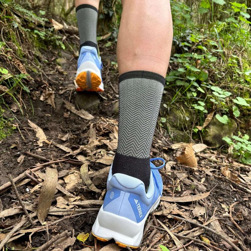 Chaussettes de Trail Running en Maille Renforcée Trail Corsa Mooquer Vert