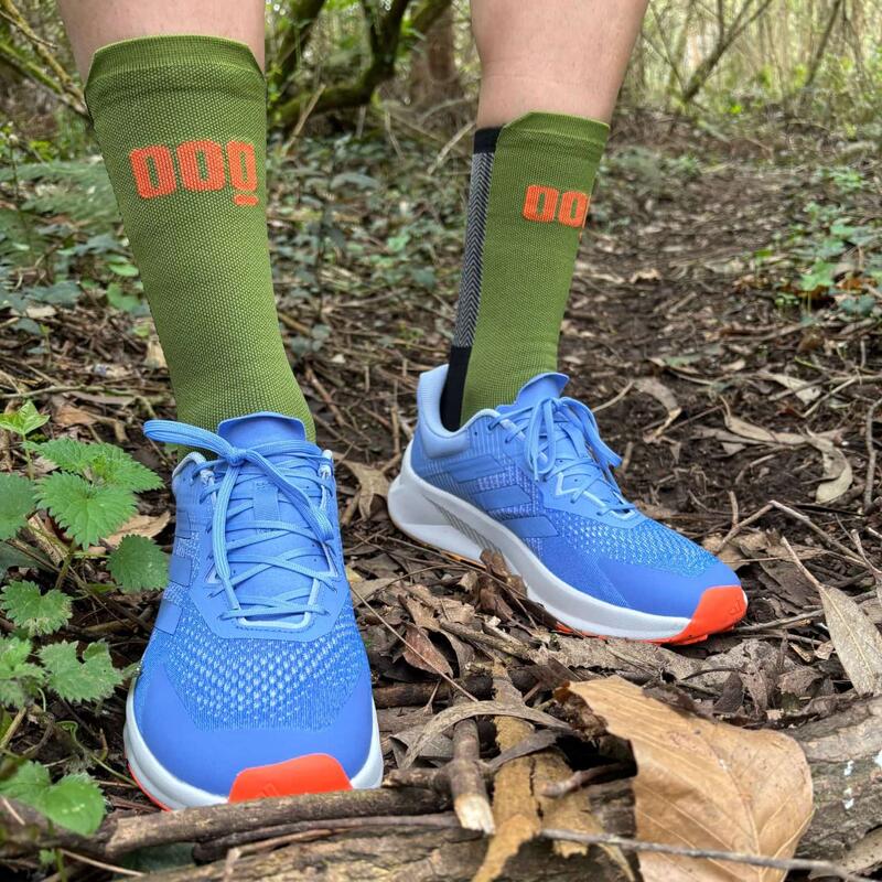 Chaussettes de Trail Running en Maille Renforcée Trail Corsa Mooquer Vert