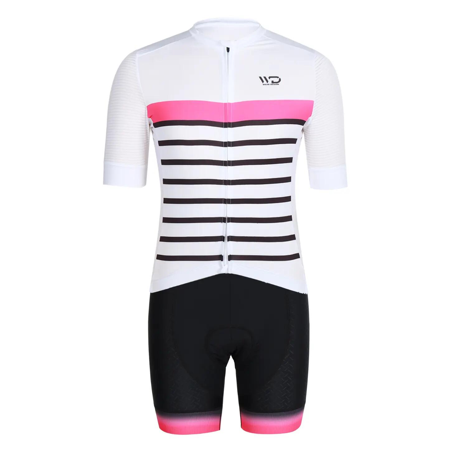 CUBIC damesfietsshirt wit/roze 3/5