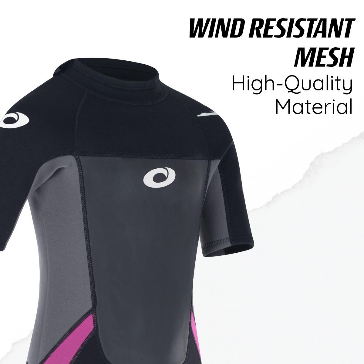 Osprey Kids Shorty Origin 3mm Wetsuit | Short Sleeve Wetsuit, Pink 4/4