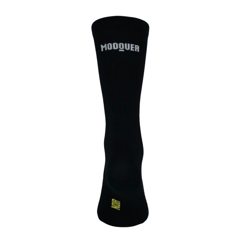 Chaussettes de cyclisme hautes respirantes brodées Classy Evo II Mooquer noir