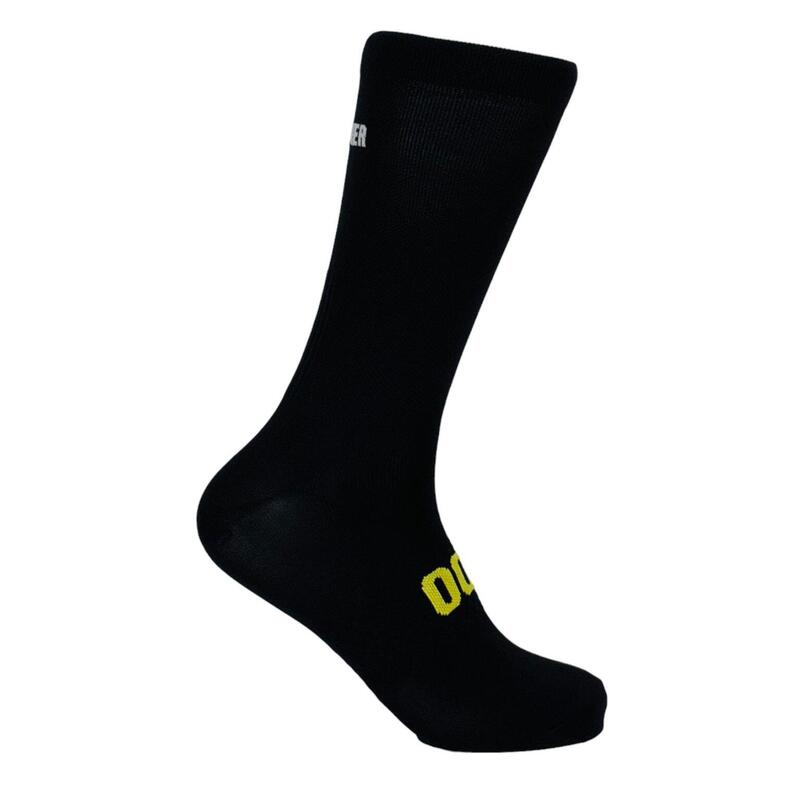 Chaussettes de cyclisme hautes respirantes brodées Classy Evo II Mooquer noir