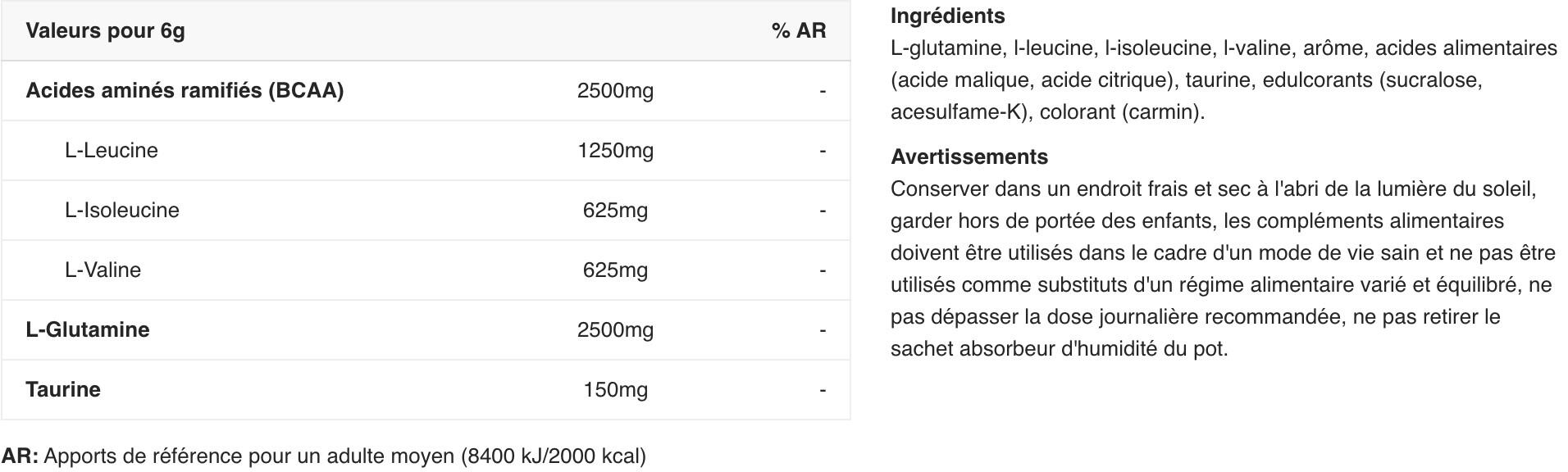 BCAA/Glutamine - BCAA + Glutamine Xpress - Pastèque 2/3