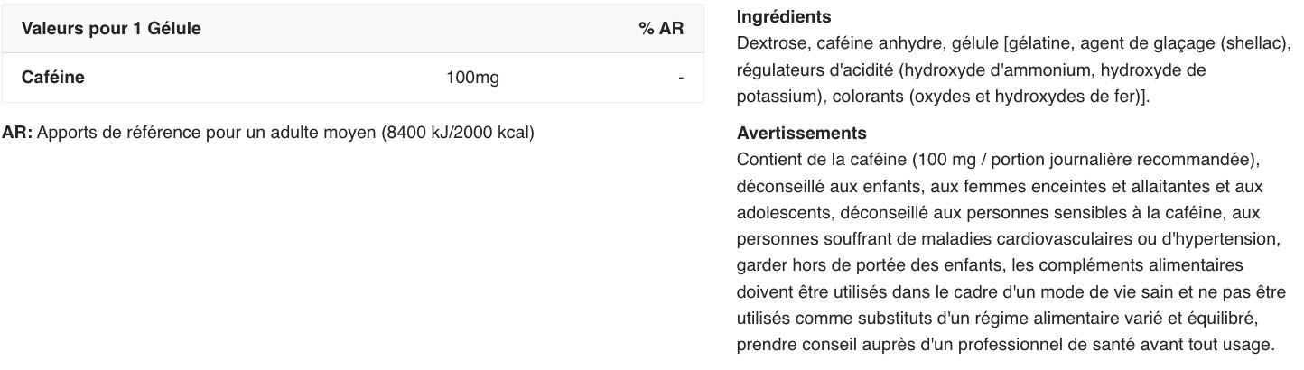 SCI Cafeína - 100 cápsulas de Scitec Nutrition 2/5