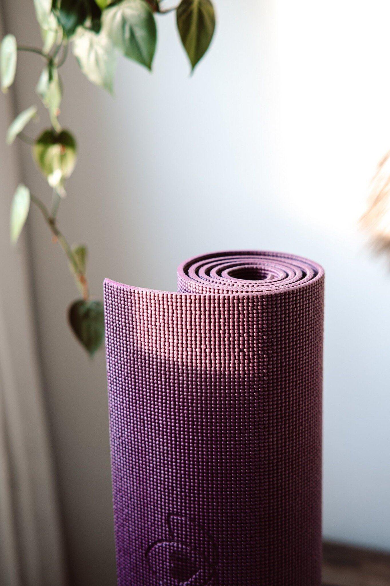 Lotus Yogamat sticky extra dik donkerpaars 5/5