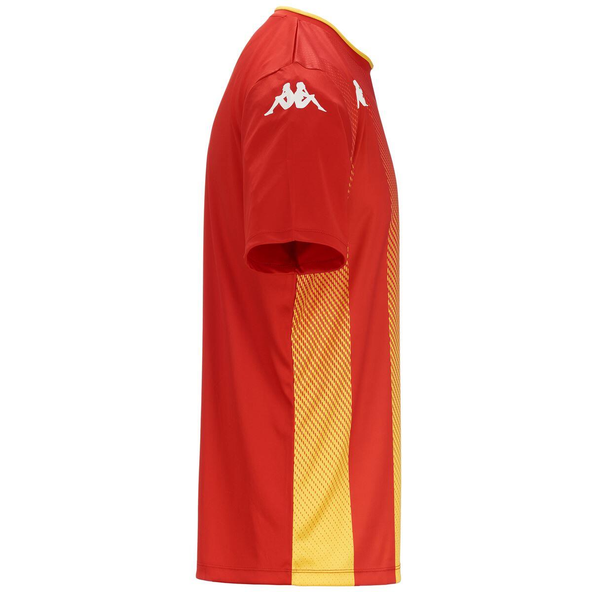 T-shirt da uomo in poliestere rosso da calcio 2/5