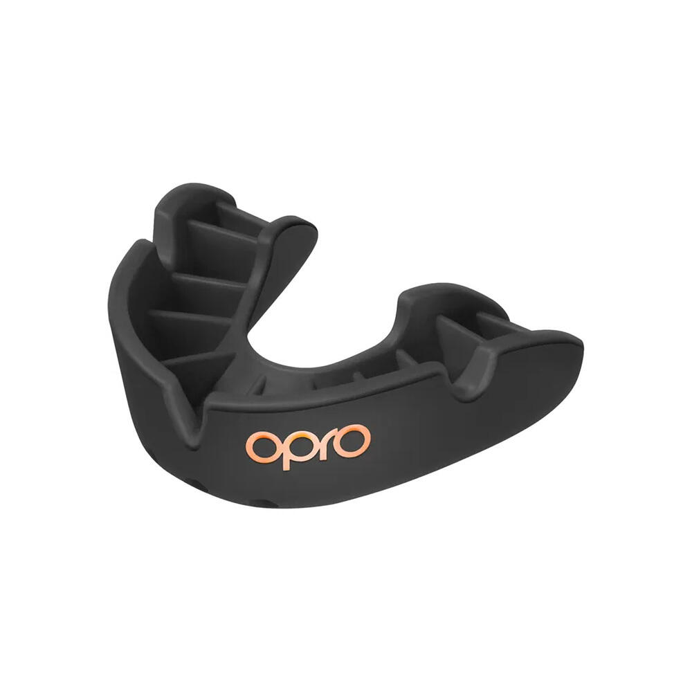 OPRO Black Opro Junior Bronze Self-Fit Mouth Guard