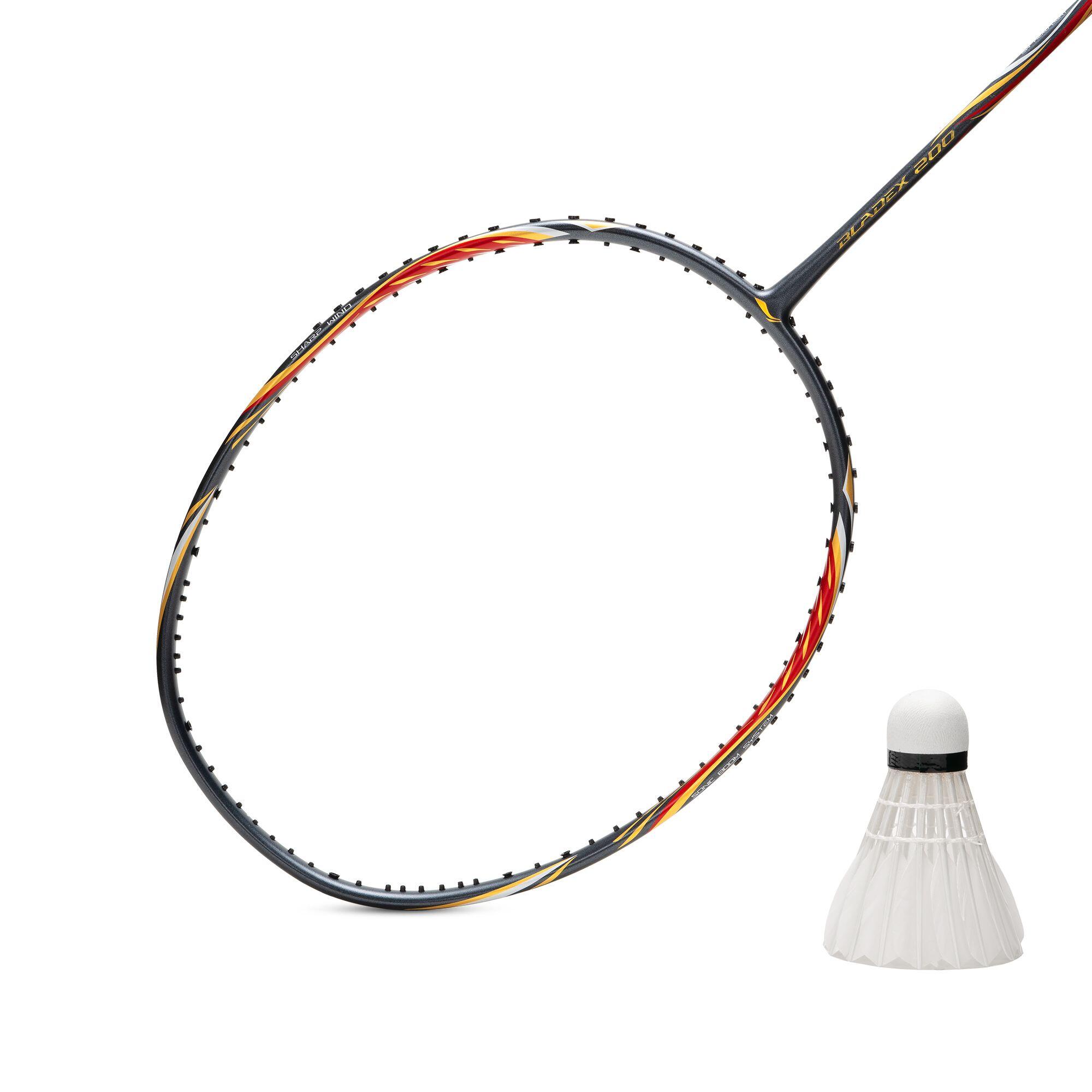 Bladex 200 - R Series Unstrung Badminton Racket (Charcoal Red)