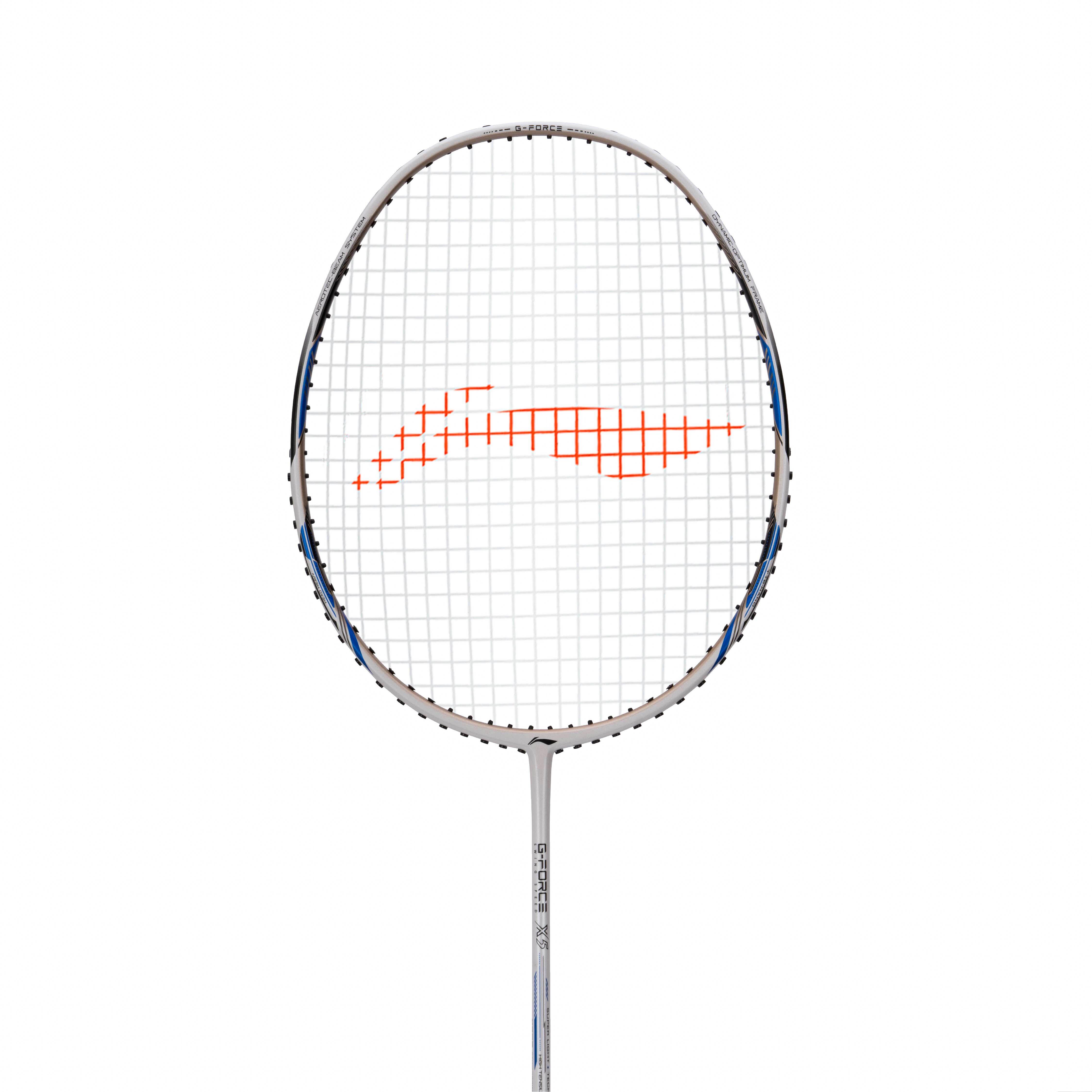 G-Force X5 (79G) Unstrung Badminton Racket (White/Gold/Blue)