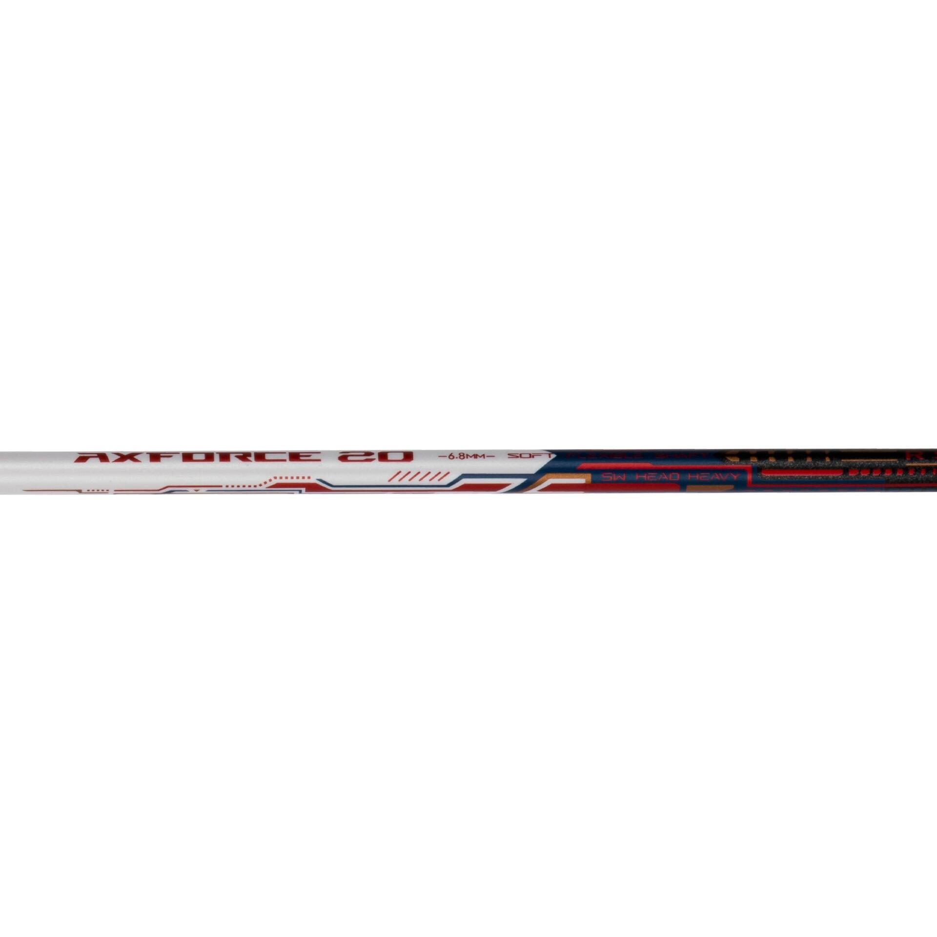 Axforce 20 R Series Unstrung Badminton Racket (White/Charcoal)