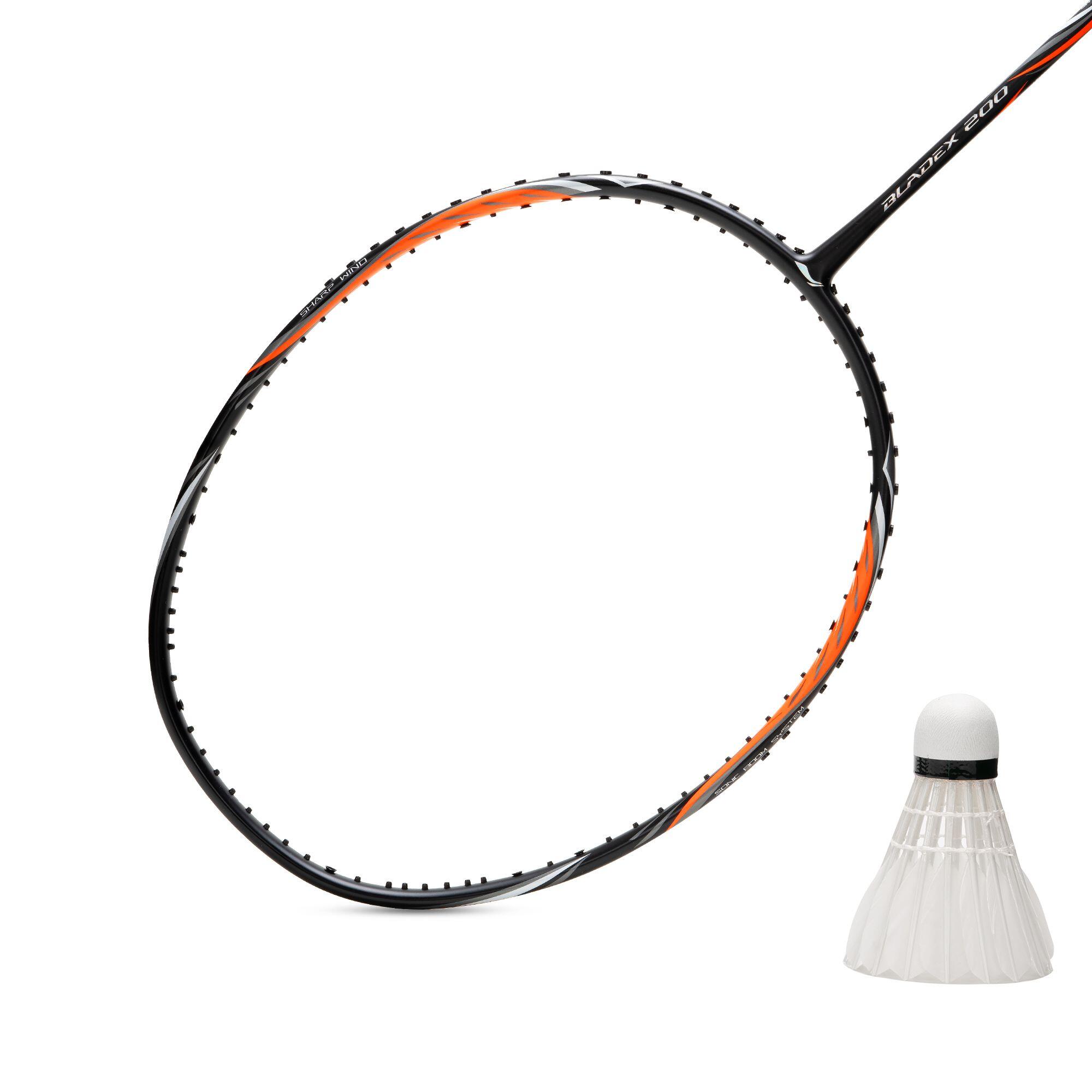 Bladex 200 - R Series Unstrung Badminton Racket (Black/Orange)