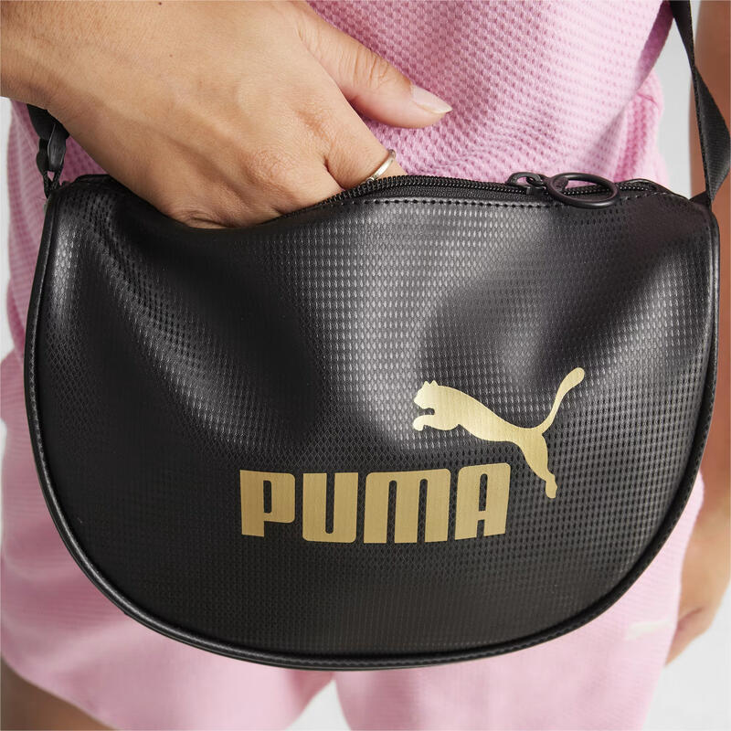 Geanta femei Puma Core Up Half Moon Bag, Negru