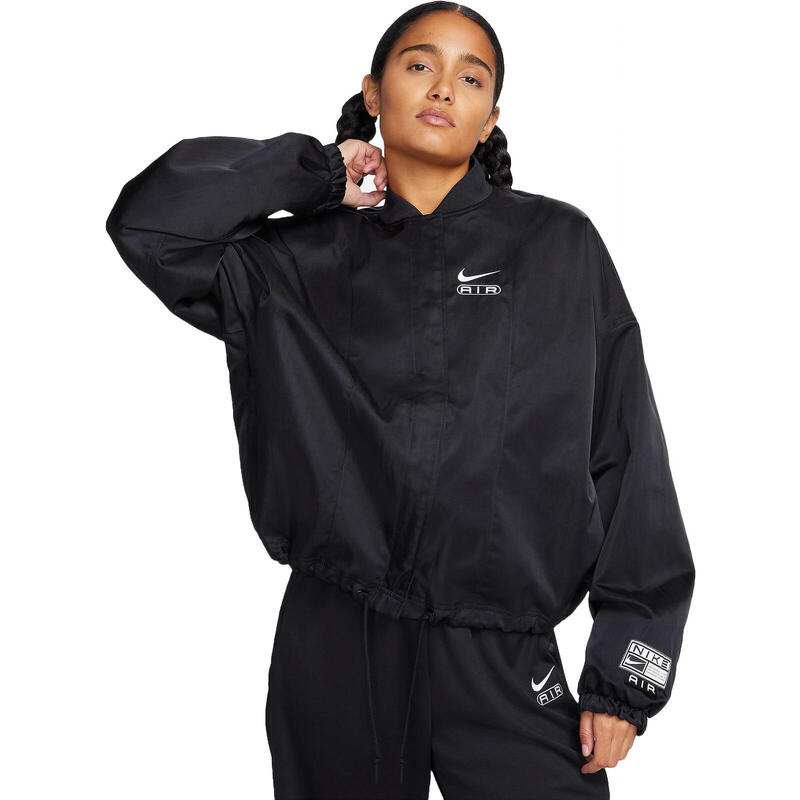 Chaqueta Nike Air Oversized Woven Bomber Jacket, Negro, Mujer