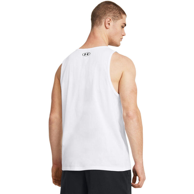 Maiou barbati Under Armour Sportstyle Logo Tank, Alb