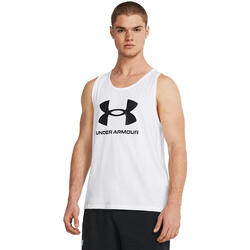 T-shirt Under Armour Sportstyle Logo Tank, Blanc, Hommes