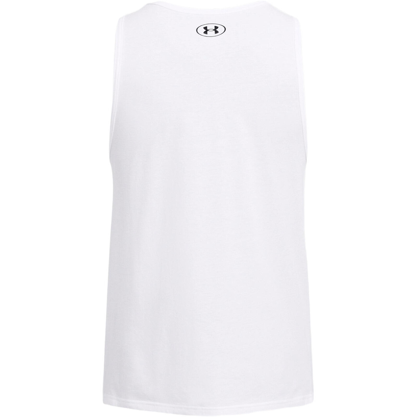 T-shirt Under Armour Sportstyle Logo Tank, Wit, Mannen 4/4