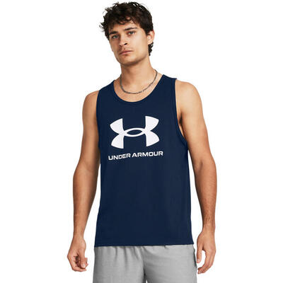 Onderhemd under armour sportstyle logo tank, blauw, mannen