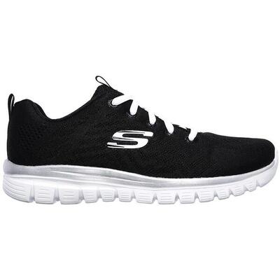 Sneakers skechers get connected. zwart. dames
