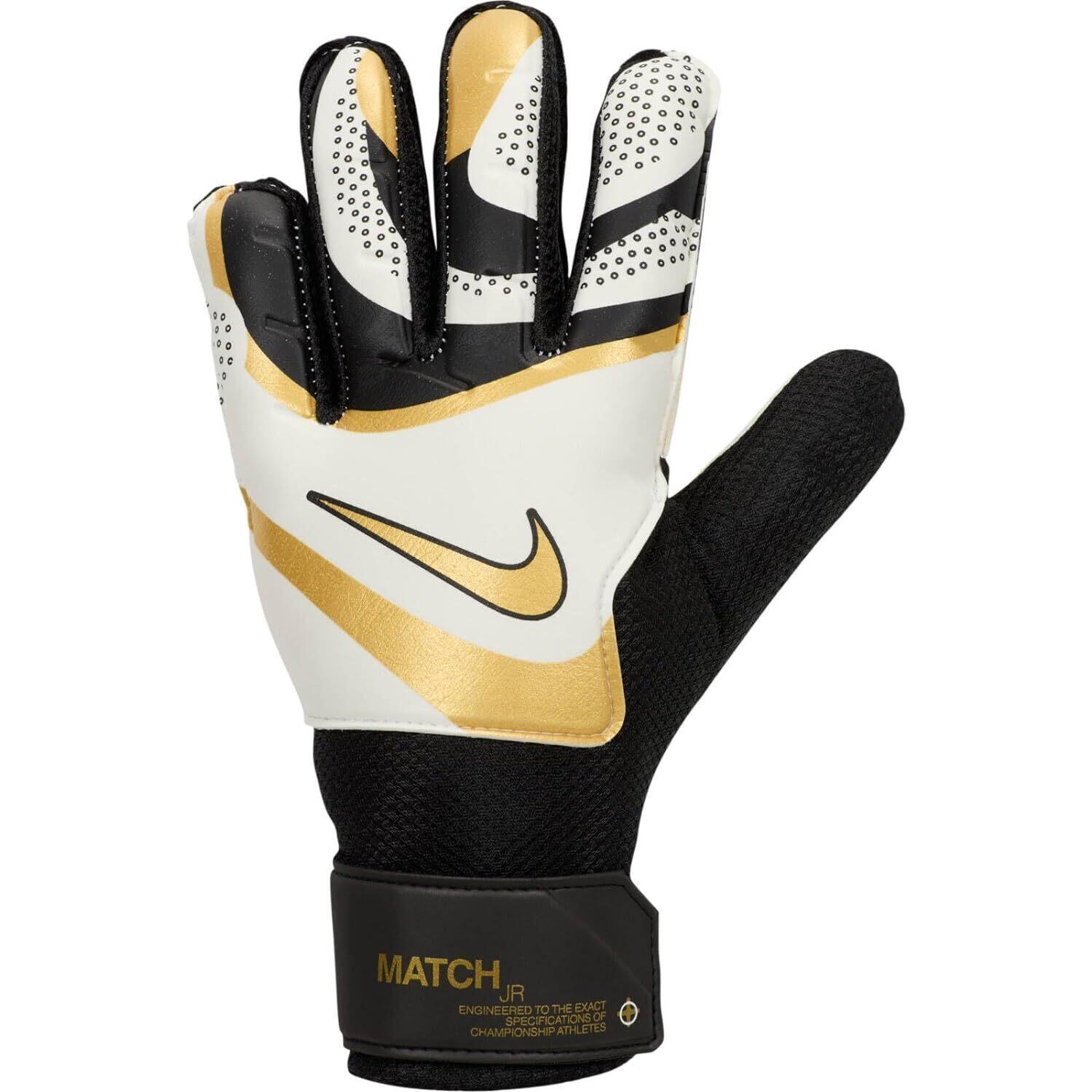 Nike - Gants Nike Goalkeeper Match Jr, Blanc, Enfants - Gants De Gardien - Noir - 6 - Decathlon