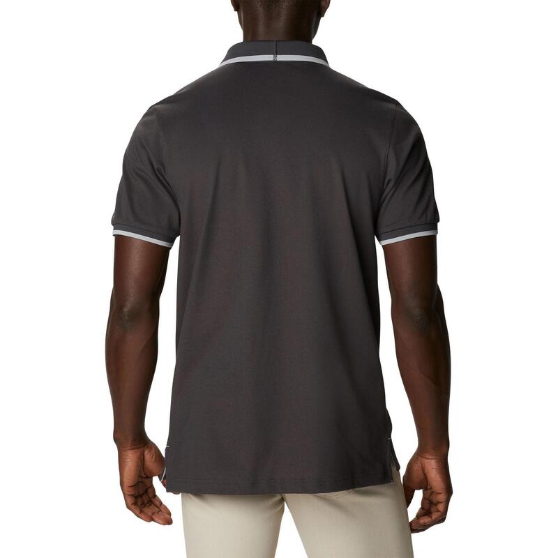 Cove Dome Butte Solid Pique Polo męska koszulka polo z kołnierzykiem - czarny
