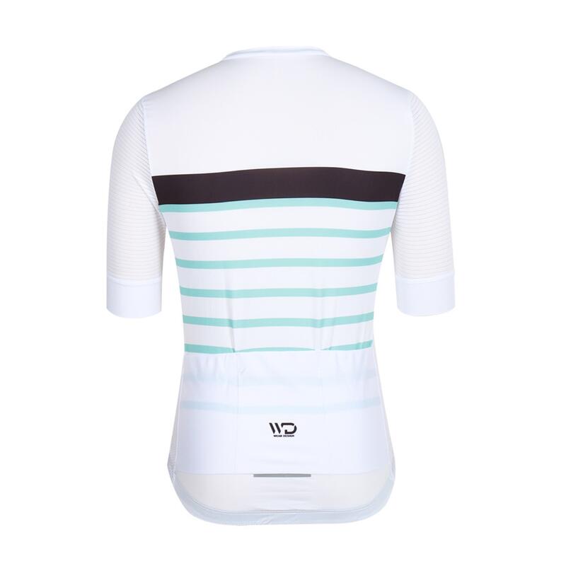 Maillot de cyclisme femme NAVY blanc/vert