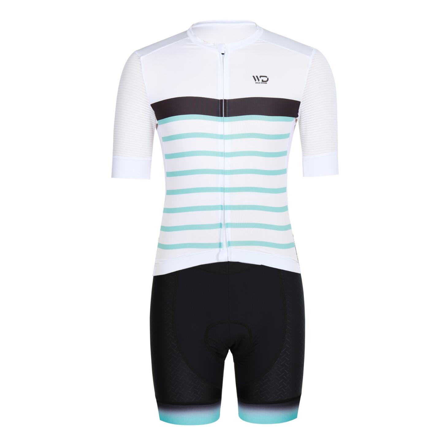 Culotte ciclismo mujer MARINA negro/verde 7/7