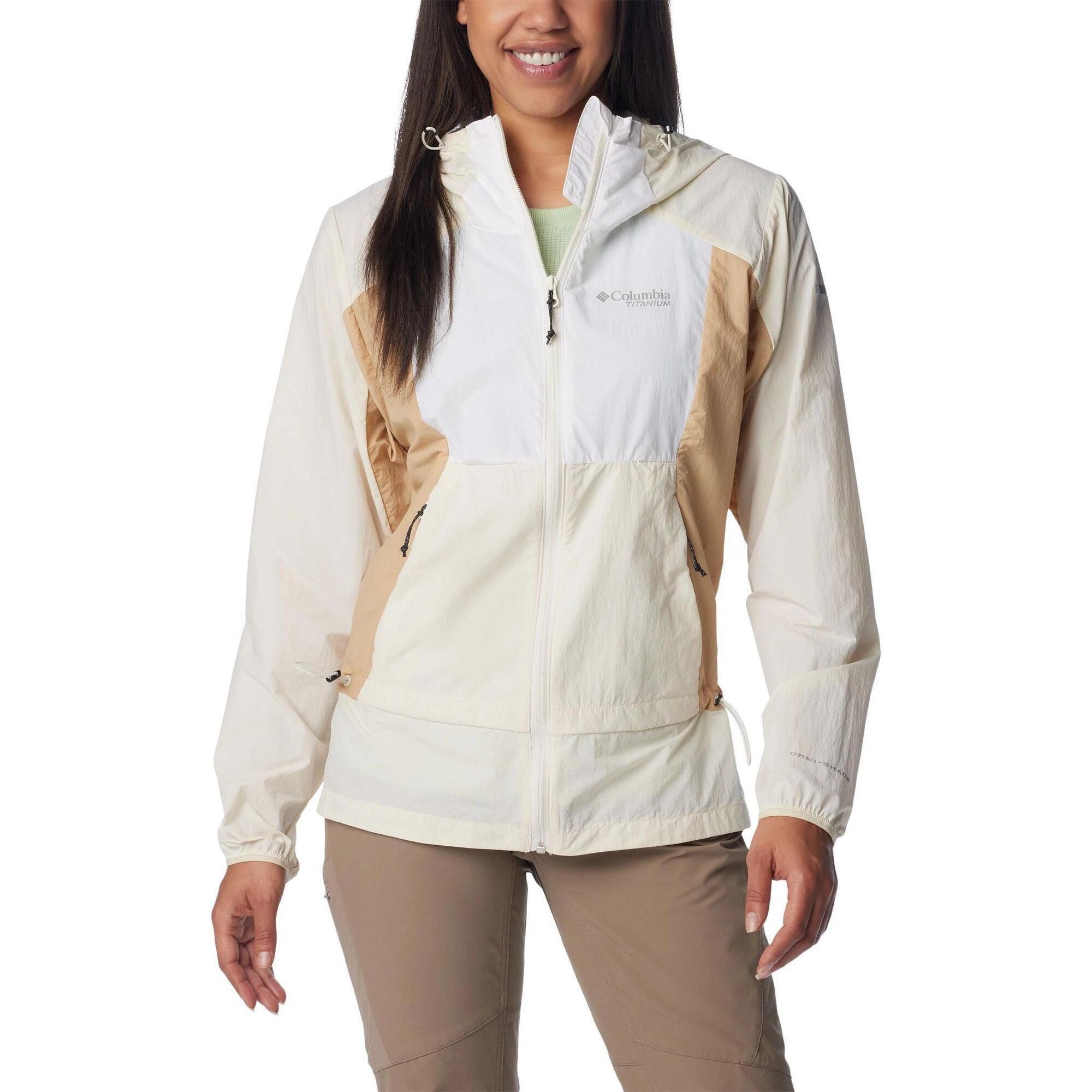Columbia - Coupe-vent Pour Femmes Loop Trail Ii - Coupe Vent - Beige|blanc - S - Decathlon