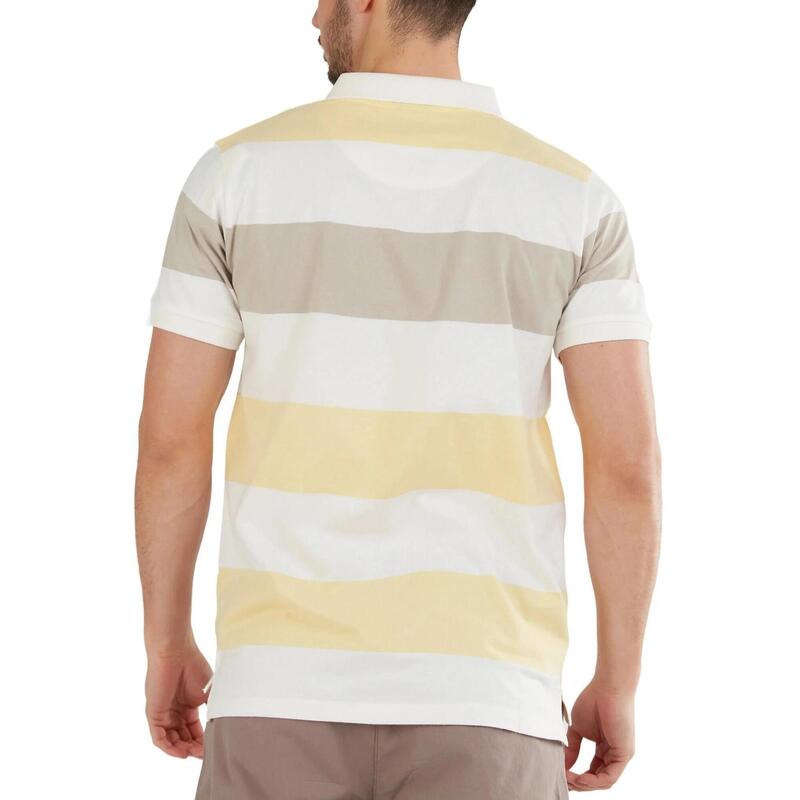 Incognito Stripe Poloshirt férfi galléros póló - sárga